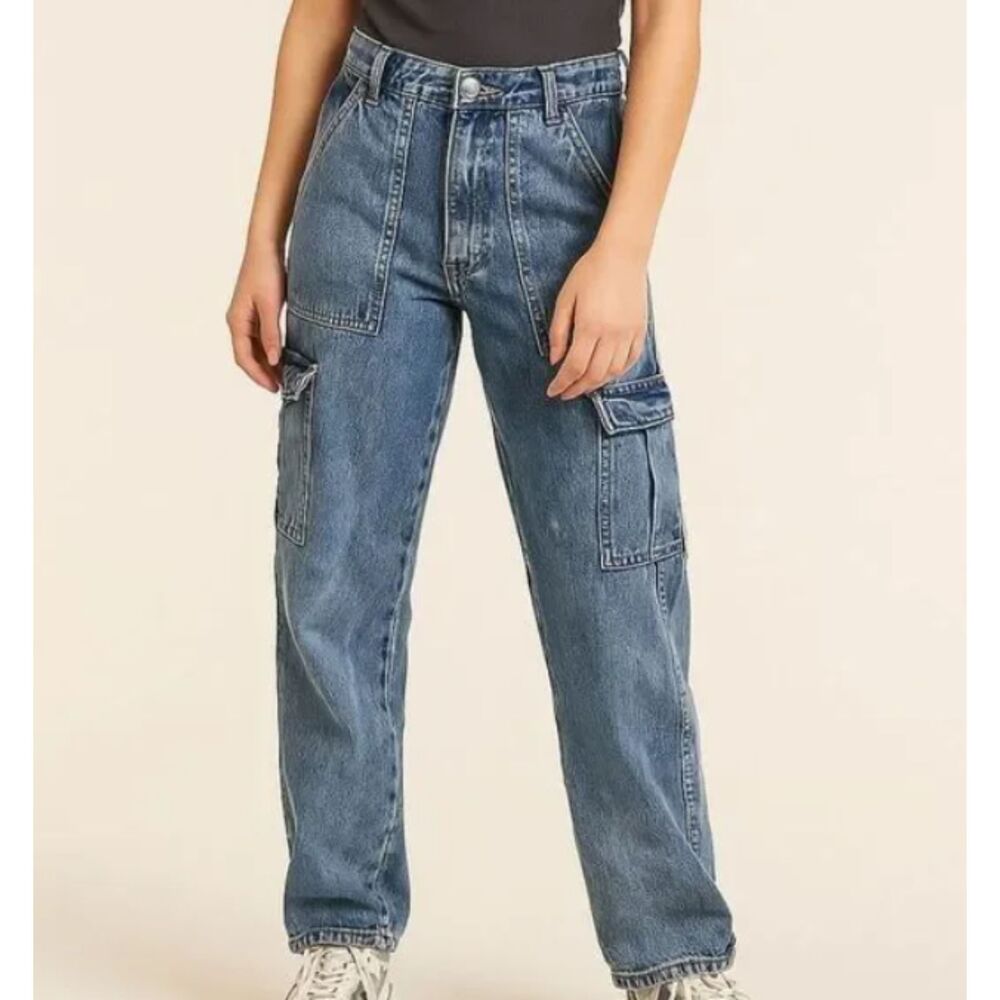 Simple Society Denim Cargo Jeans Size 7/28